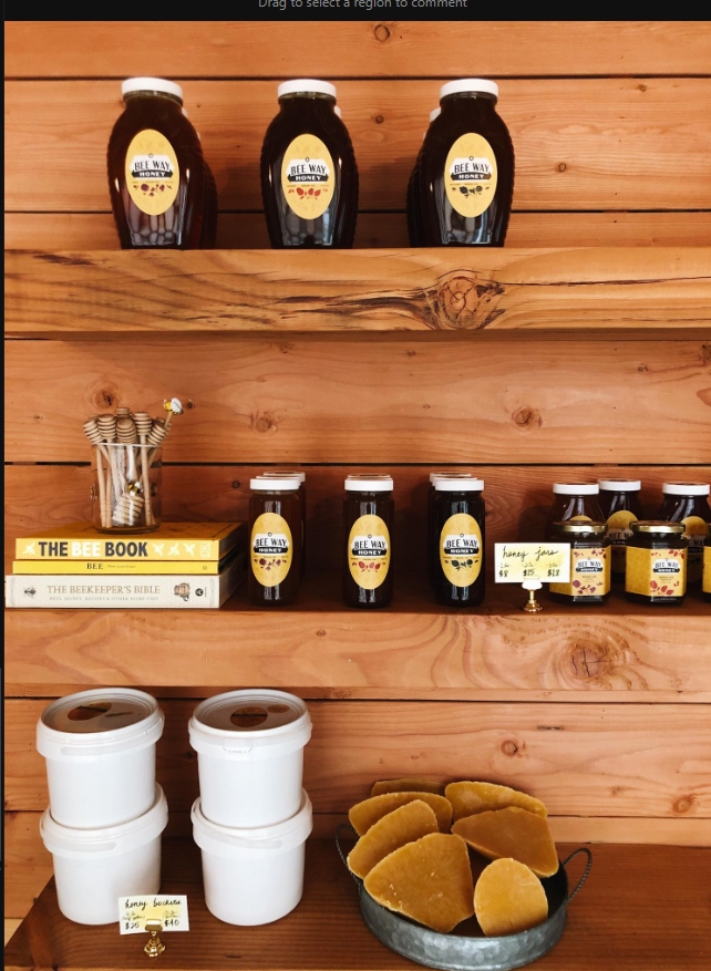 Bee Way Damascus Honey Stand Shelves