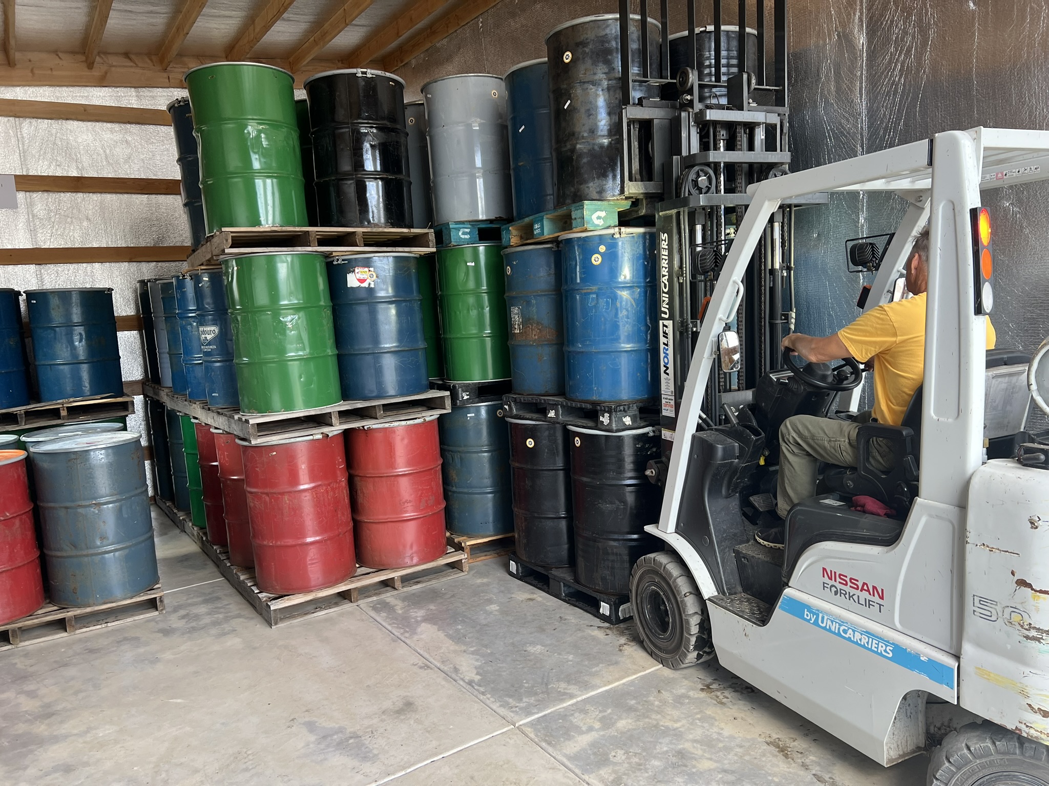 640 lb Steel Food-Grade Honey Drums